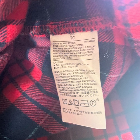 Banana Republic Red Plaid Preppy Classic Flannel Shirt XL - Picture 6 of 7